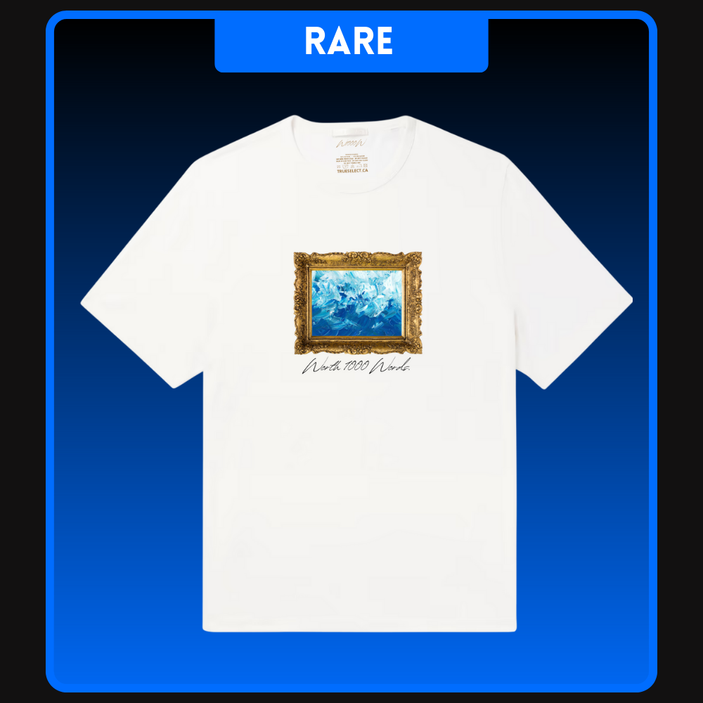Ocean Waves Abstract Horizontal Painting T-Shirt