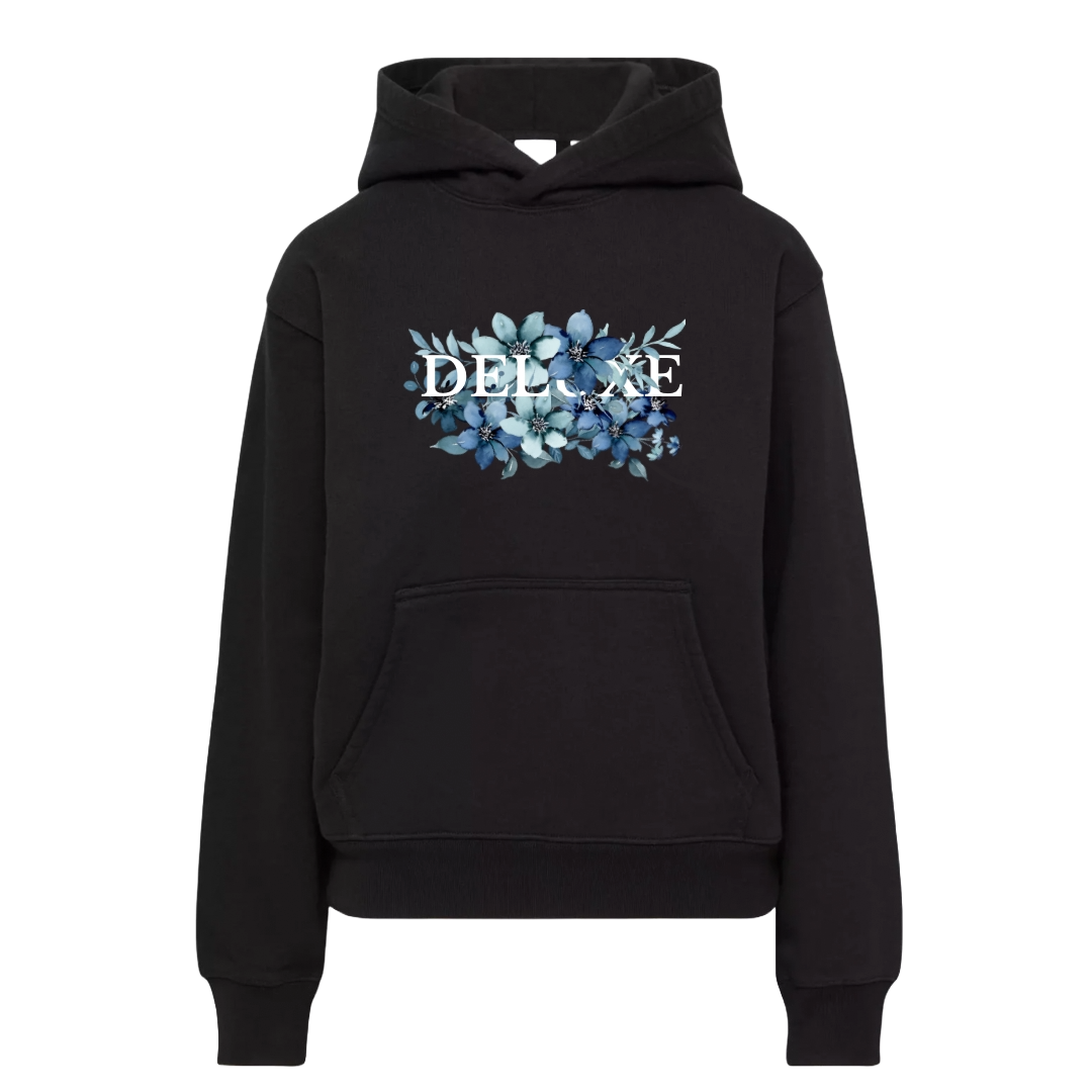 Deluxe Blue Floral Collection Hoodie