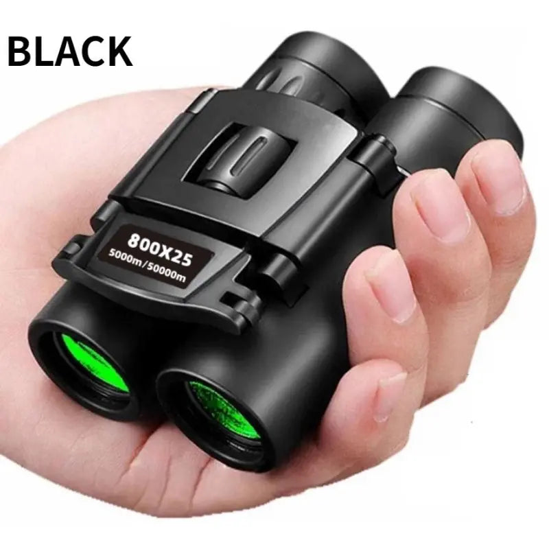 High Power 8x Magnifying Binocular - 800x25 Powerful Binoculars Long Range Telescope HD Zoom Portable Folding Low Light Night Vision 4K For Outdoor Hunting Tourism Camping