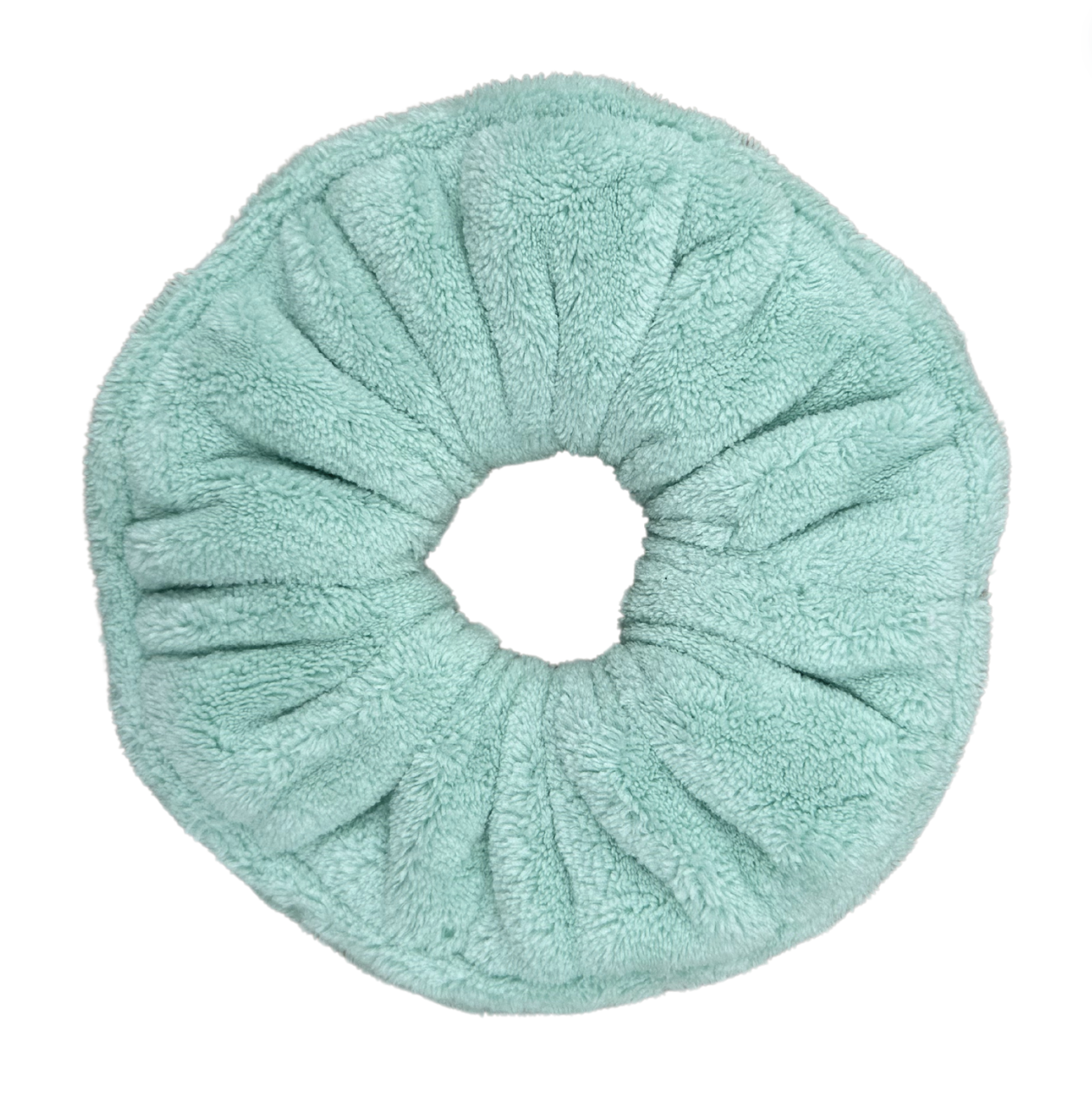 Green Microfiber Quick-Dry Towel Scrunchie - Soft And Stylish Towel Scrunchies For Women And Perfect For Washing, Makeup, And Hair Accessories