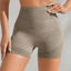 Khaki FlexFit™ Shorts - Breathable Butt-Lifting Solid Color Casual Athletic Shorts, Comfort Fit Gym Workout Bottoms For Women