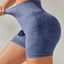 Ocean Blue FlexFit™ Shorts - Breathable Butt-Lifting Solid Color Casual Athletic Shorts, Comfort Fit Gym Workout Bottoms For Women