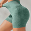 Crocodile Green FlexFit™ Shorts - Breathable Butt-Lifting Solid Color Casual Athletic Shorts, Comfort Fit Gym Workout Bottoms For Women