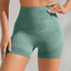 Crocodile Green FlexFit™ Shorts - Breathable Butt-Lifting Solid Color Casual Athletic Shorts, Comfort Fit Gym Workout Bottoms For Women