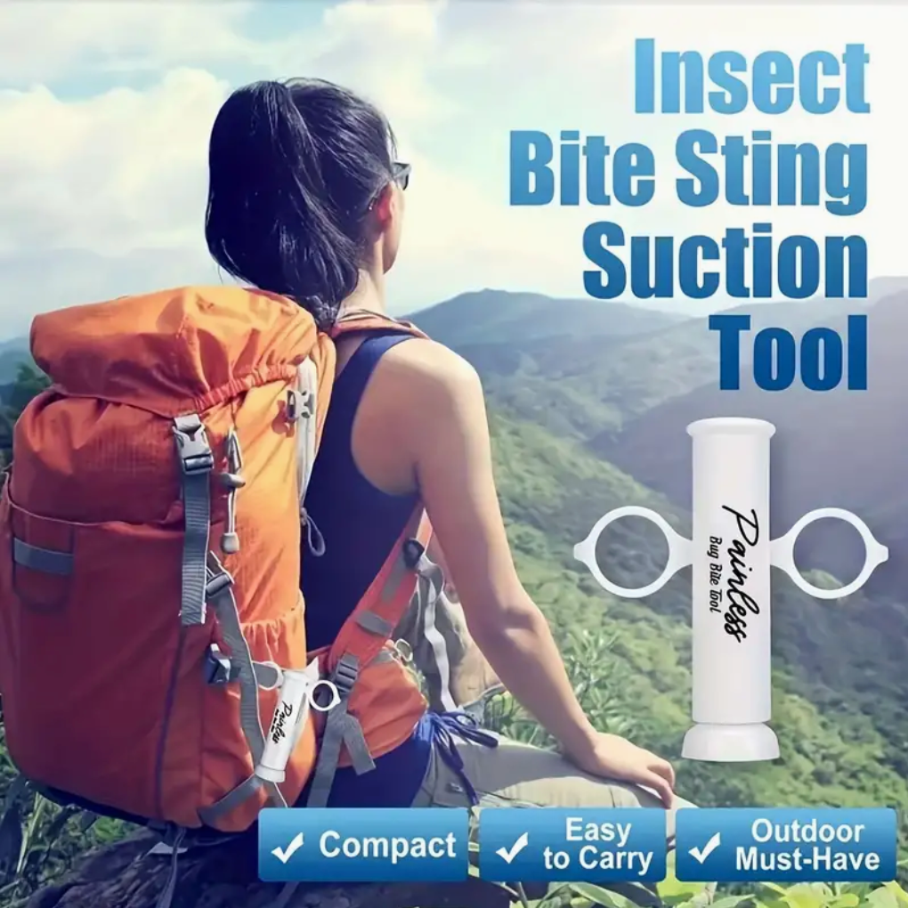 Mosquito Itch Remover - Venom Extractor Suction Tool, Easy To Use, Natural Itch Relief, Reduces Pain And Swelling For Hiking, Backpacking And Camping