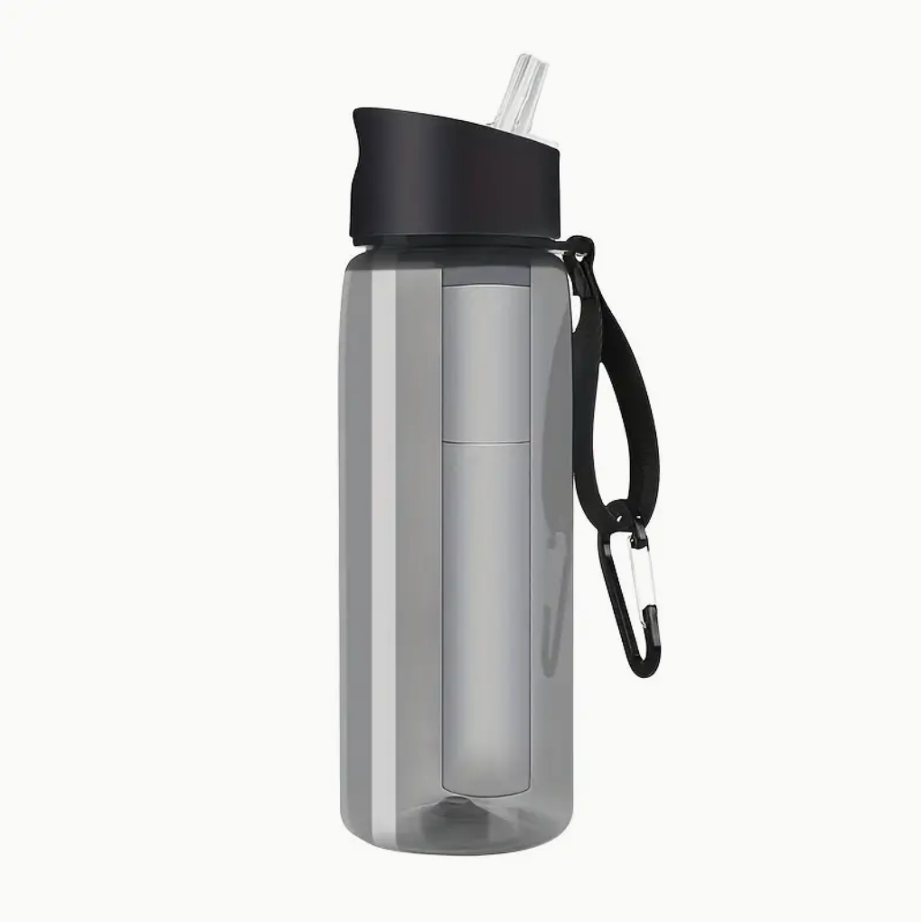 Survival Filter Bottle - Sports Water Purification Cup, Wild Survival Water Bottle With Filter, Portable For Outdoor Camping Travel