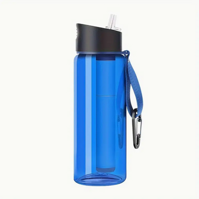 Survival Filter Bottle - Sports Water Purification Cup, Wild Survival Water Bottle With Filter, Portable For Outdoor Camping Travel