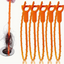 Drain Snake Hair Clog Remover (5 Pack) - Orange Drain Cleaner Tool for Sink Shower Bathtub Tub