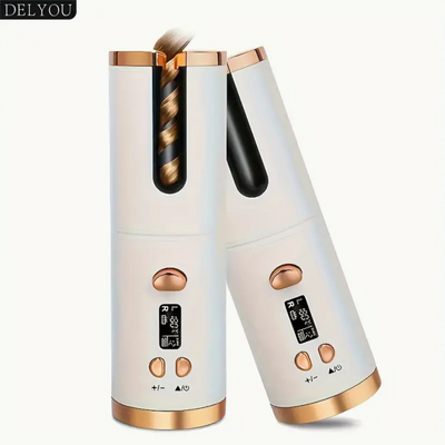 DELYOU™ Cordless Auto-Curler - Quick Charge USB, Ceramic, 5 Heat Settings, Tangle-Free, Perfect For Styling & Special Occasions Or Gifts