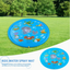 Small Splash Pad for Toddlers and Pets - Outdoor Inflatable Game Water Lawn, Collapsible Play Bed Outdoor Carpet, Water Bath, Garden Sprinkler Pvc Inflatable Mattress Test Water Play Bed, Summer Gift