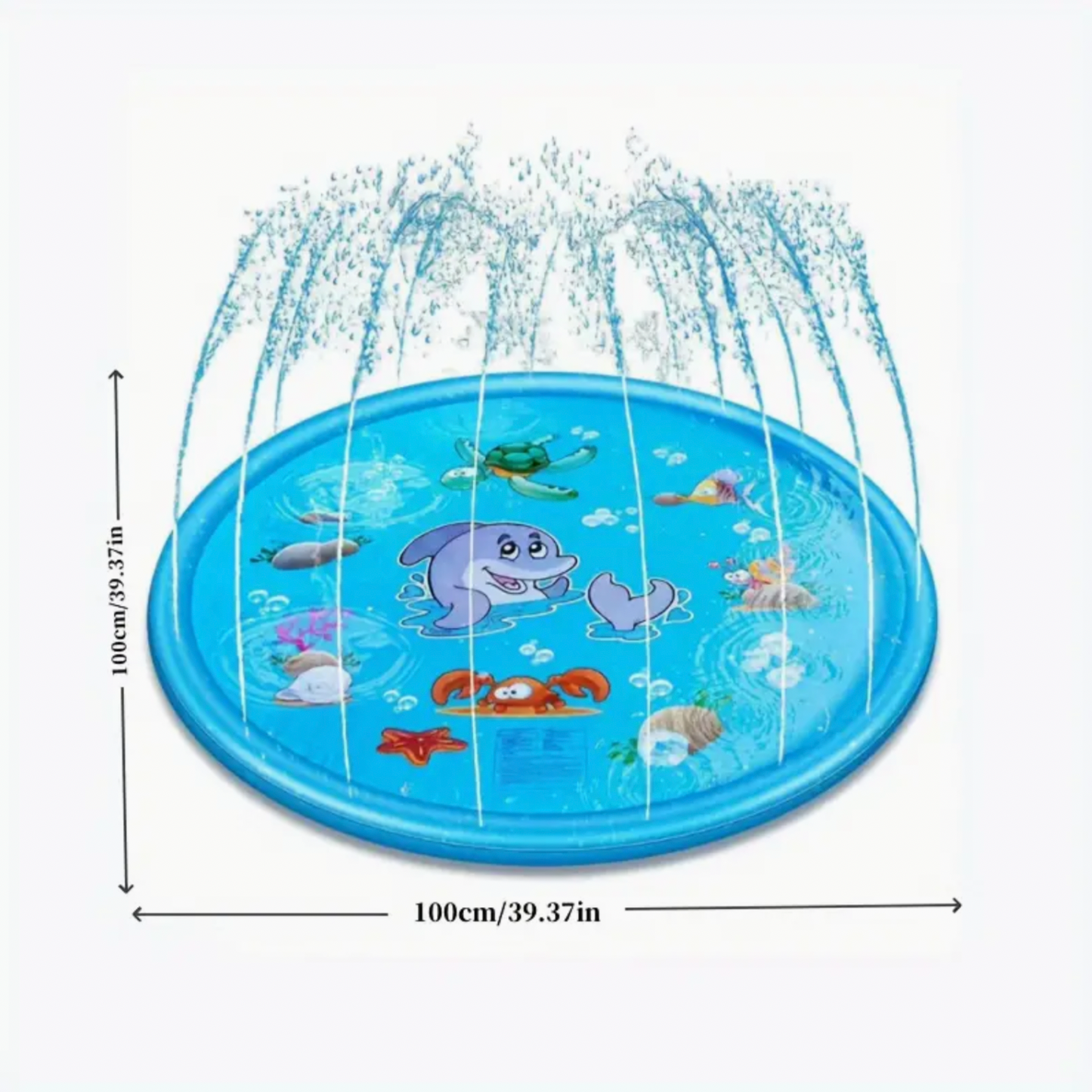 Small Splash Pad for Toddlers and Pets - Outdoor Inflatable Game Water Lawn, Collapsible Play Bed Outdoor Carpet, Water Bath, Garden Sprinkler Pvc Inflatable Mattress Test Water Play Bed, Summer Gift