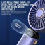 Portable Mini Fan With LED Display - Handheld, USB Rechargeable With 5 Speeds, 90° Foldable Battery Operated, Desk Fan Working Time For Office Bedroom Outdoor Travel Camping Back To School Supplies