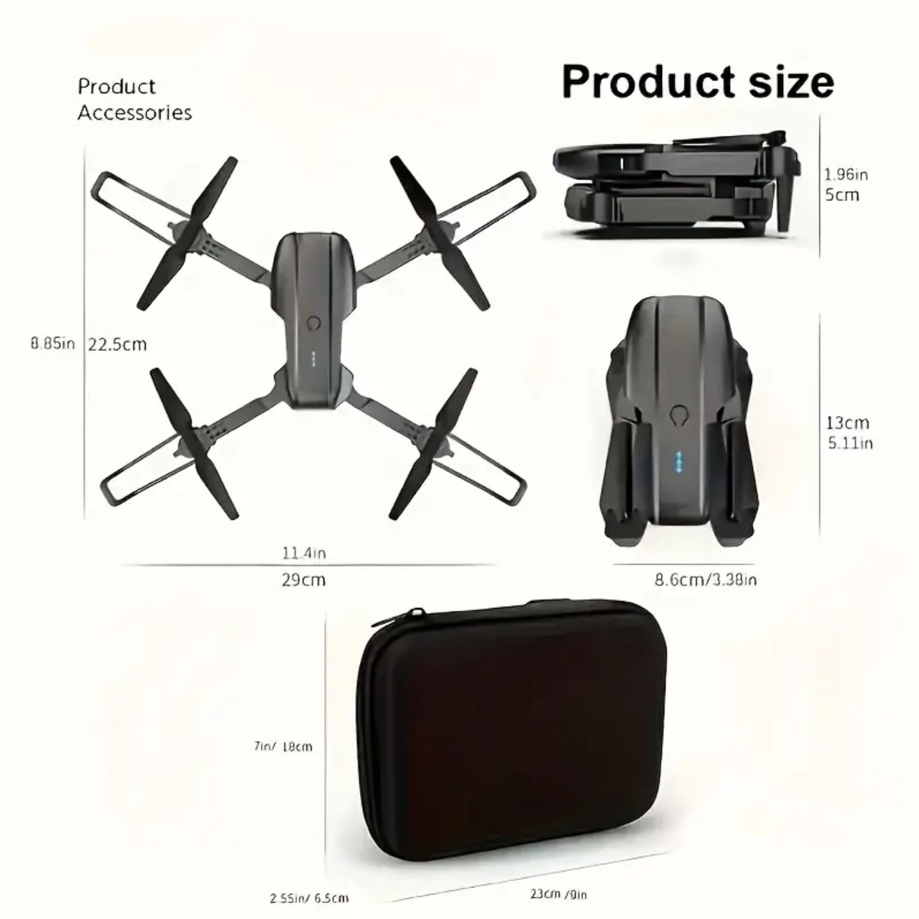 E99 Drone With HD Camera - Foldable RC Drone, Remote Control Drone Toys For Beginners, Men's Gifts, Indoor And Outdoor Affordable UAV, Christmas, Birthday Gift