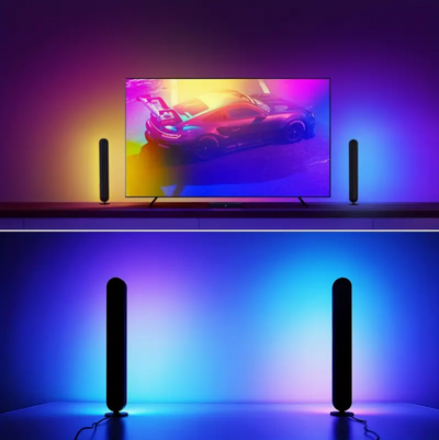 2 pack LED Strip Lights For Room - 24 Keys Remote Control Remote Control Smart RGB Strip Lights Gaming Lights, RGB Desk Lamp For TV, PC, Room, Party Decoration