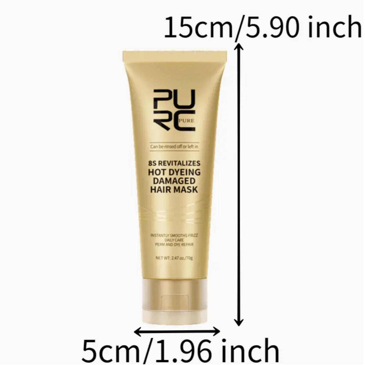 PURE Keratin Smoothing Hair Cream - 8 Second Hair Mask Professional Smoothing Straightening Hair, Hair Care Product