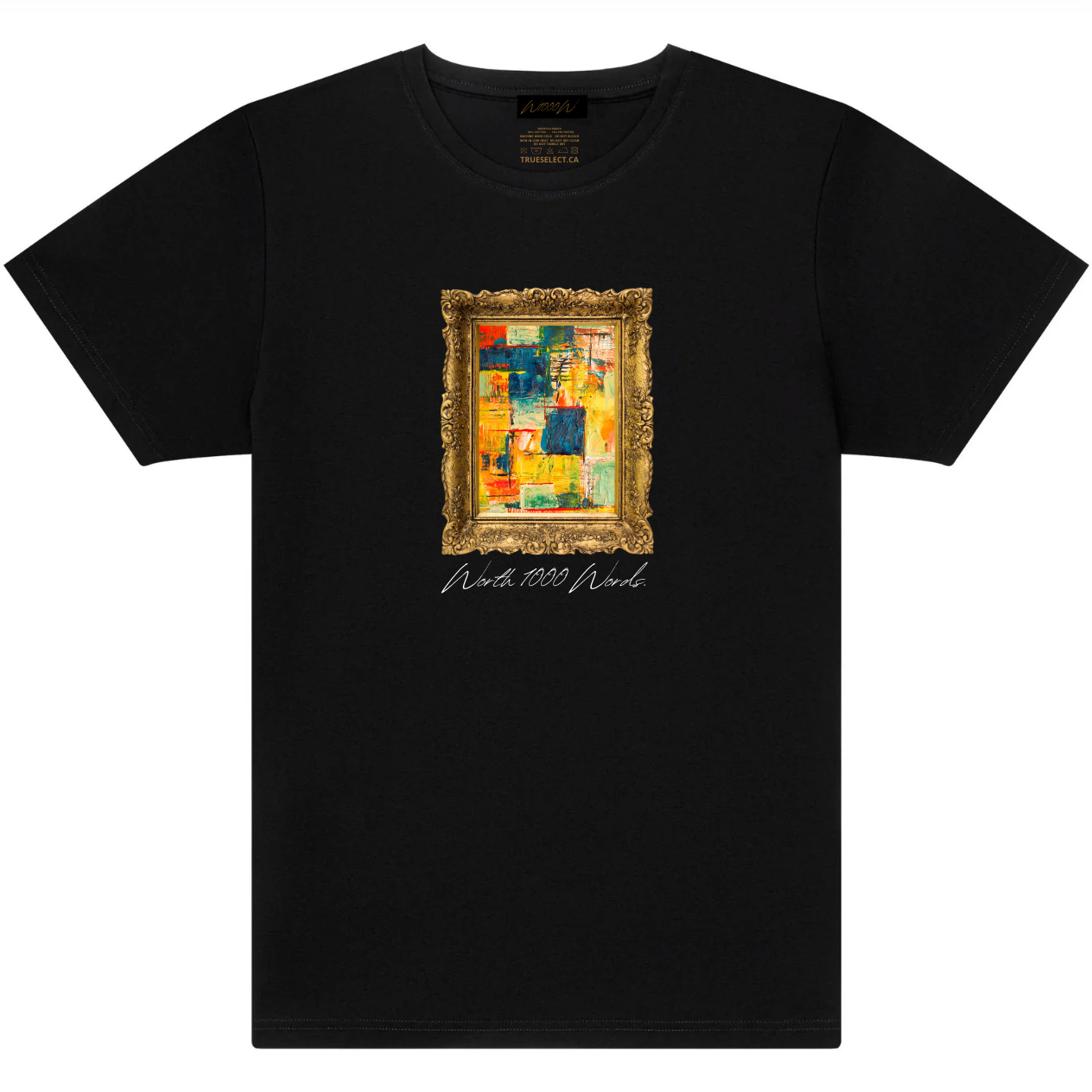 Worth 1000 Words Yellow Stained Glass Abstract Painting T-Shirt