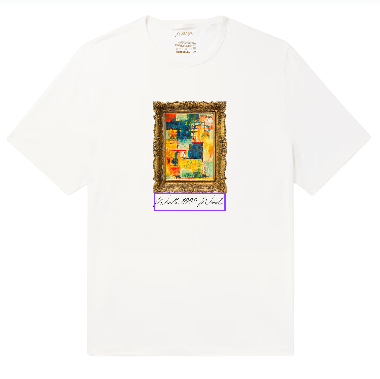 Worth 1000 Words Yellow Stained Glass Abstract Painting T-Shirt