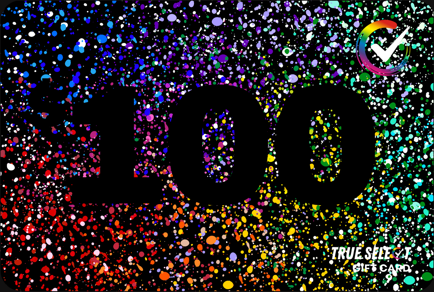 $100 Color Splatter Gift Card