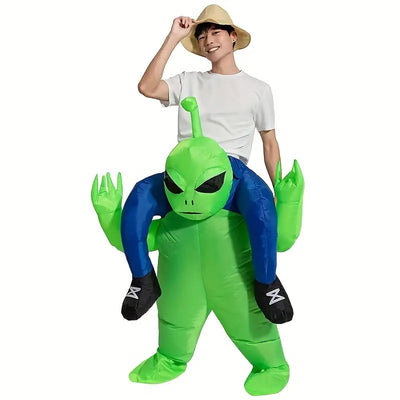 Inflatable Alien Costume - For Kids And Adults, Cosplay Outfit, Battery Powered, Perfect For Halloween Parties