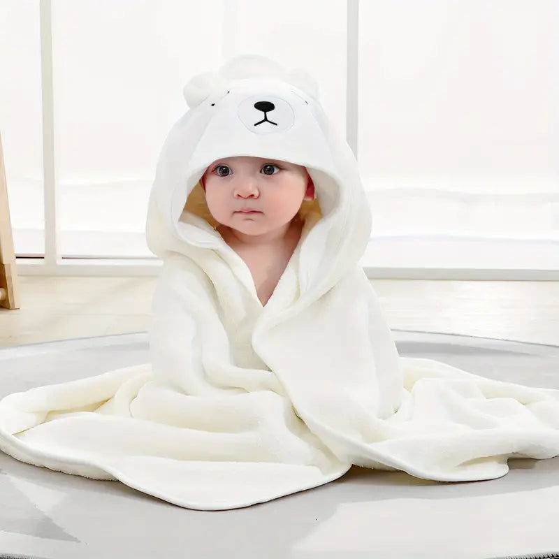 Super Soft And Absorbent Cartoon Animal Infant/Children's Bath Towel Bathrobe - Perfect For Swaddling Boys And Girls, Baby Shower, Birthday And Christmas Gift