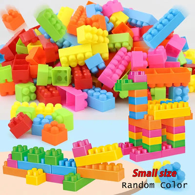 Building Bricks 130pcs - Educational Toys, DIY Bricks Gift, Bricks Refill Set, Random Color, Halloween/Christmas Gift