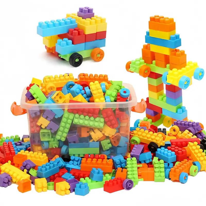 Building Bricks 130pcs - Educational Toys, DIY Bricks Gift, Bricks Refill Set, Random Color, Halloween/Christmas Gift