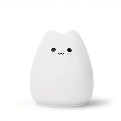 Cartoon Cute Cat Silicone Lamp - Color Changing LED Night Light, Touch Atmosphere Lamp, Home Decoration Living Room, Halloween, Christmas Decoration, Office Desk Accessories, Camping, Party, Birthday Christmas Perfect Gift