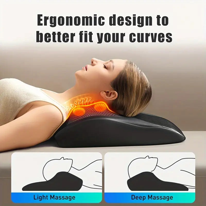 Chair Back And Neck Massager - Massager With Heat, 3D Kneading Massage Pillow, Suitable For Neck And Back, Shoulder, Leg Massage, Holiday Gift For Family