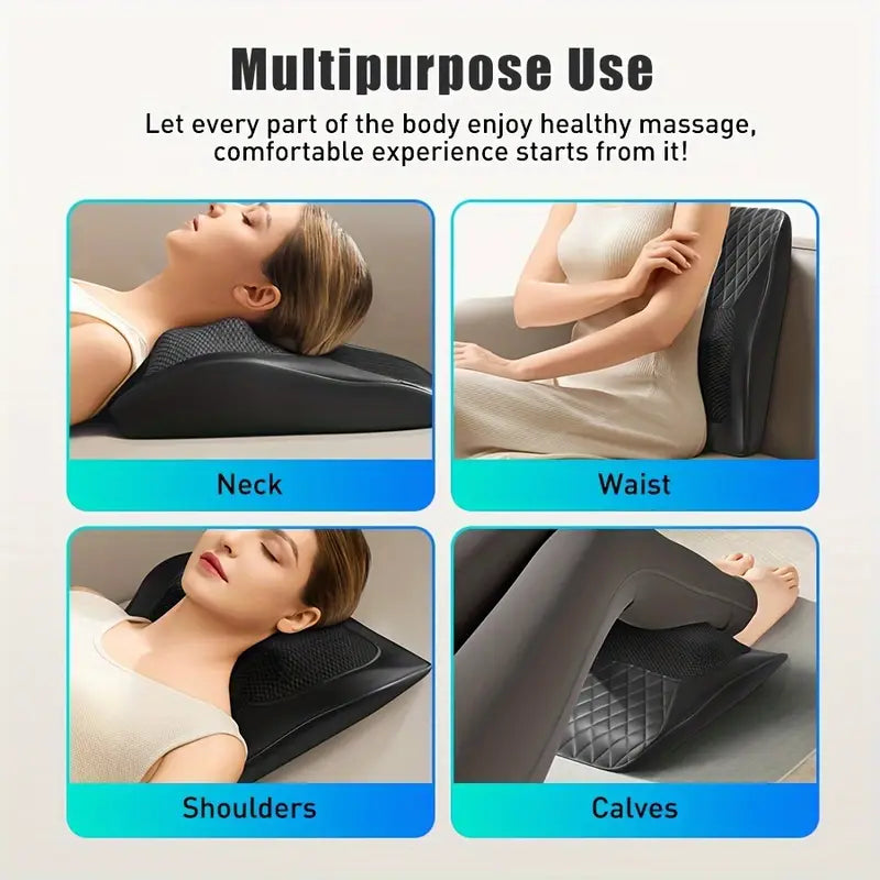 Chair Back And Neck Massager - Massager With Heat, 3D Kneading Massage Pillow, Suitable For Neck And Back, Shoulder, Leg Massage, Holiday Gift For Family