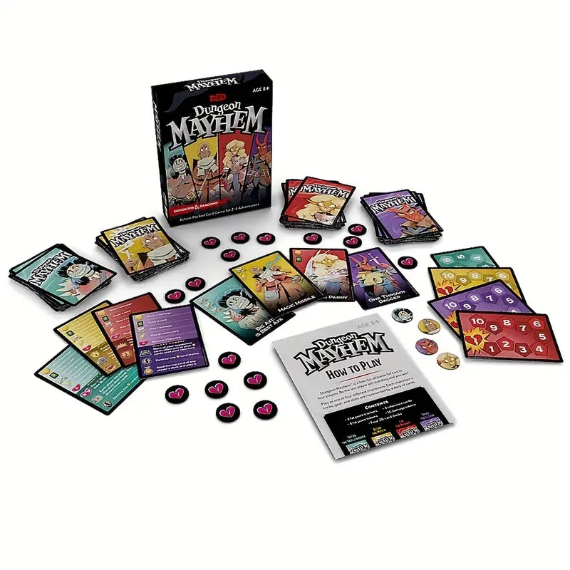 Dungeon Mayhem Card Game - Card Game For 2-4 Players, 120pcs Cards For Board Game, Party Game For Friend And Family