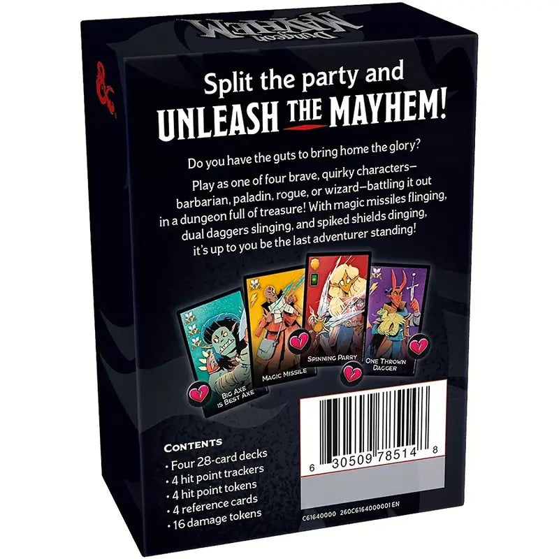 Dungeon Mayhem Card Game - Card Game For 2-4 Players, 120pcs Cards For Board Game, Party Game For Friend And Family