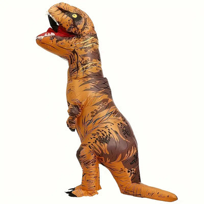 T-Rex Inflatable Costume - Dinosaur For Adults, Perfect For Halloween, Stage Performances & Parties, Battery Operated (AA), Polyester