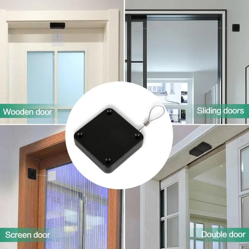 Automatic Sensor Door Closer - Punch-Free, Adjustable, Automatically Closes Doors, For Hotel/Restaurant/Office/Commercial