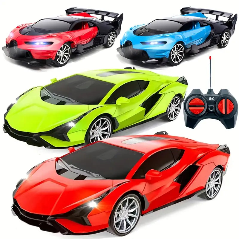 Four-Channel RC Drift Car - 1:24 Kids Toy Simulation Model With LED Car Lights, Extreme Speed, Birthday, Gift Christmas