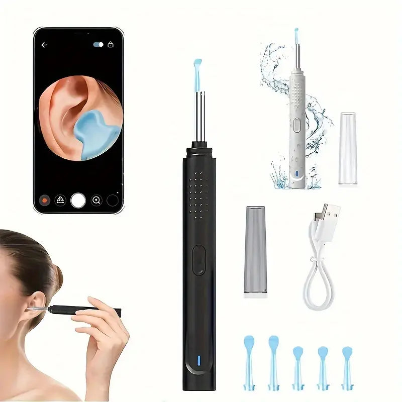 3-in-1 High-Definition Ear & Nose Cleaning Kit - Rechargeable Ear Wax Removal Tool With Camera, USB Charging Visual Earwax Cleaner Kit With 130mAh Lithium Polymer Battery, Versatile Personal Care Device For Home Use