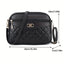 Elegant Quilted Crossbody Shoulder Bag - Women's Casual Solid Color Handbag, With Adjustable Strap