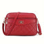 Elegant Quilted Crossbody Shoulder Bag - Women's Casual Solid Color Handbag, With Adjustable Strap