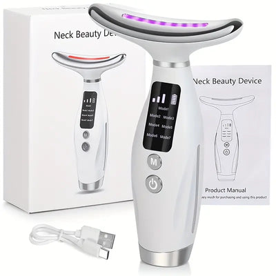 Radiant Rejuvenation 7 Color LED & Heated Facial Massager - USB Rechargeable, Skin Care Tool For Women, Perfect Mother's Day Gift