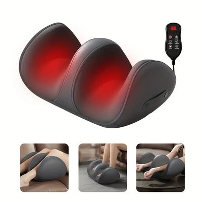 Shiatsu Foot And Calf Massager Cordless With Heat - Cordless, Rechargeable Muscle Relief Massager With Deep Kneading, Rolling & Scraping Features, Ideal Gift For Parents And Friends