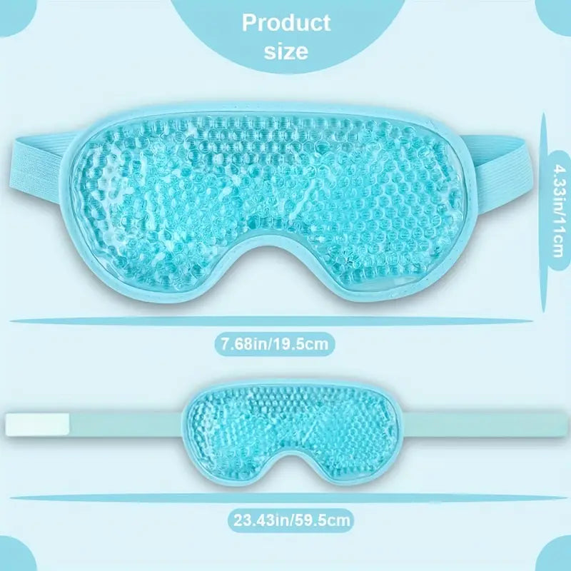 Cooling Gel Eye Mask - Reusable Cold Eye Mask For Puffy Eyes, Eye Mask With Soft Plush Backing For Dark Circles, Migraine, Stress Relief