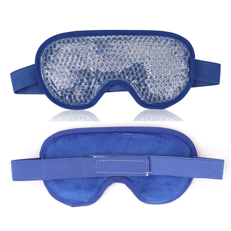 Cooling Gel Eye Mask - Reusable Cold Eye Mask For Puffy Eyes, Eye Mask With Soft Plush Backing For Dark Circles, Migraine, Stress Relief