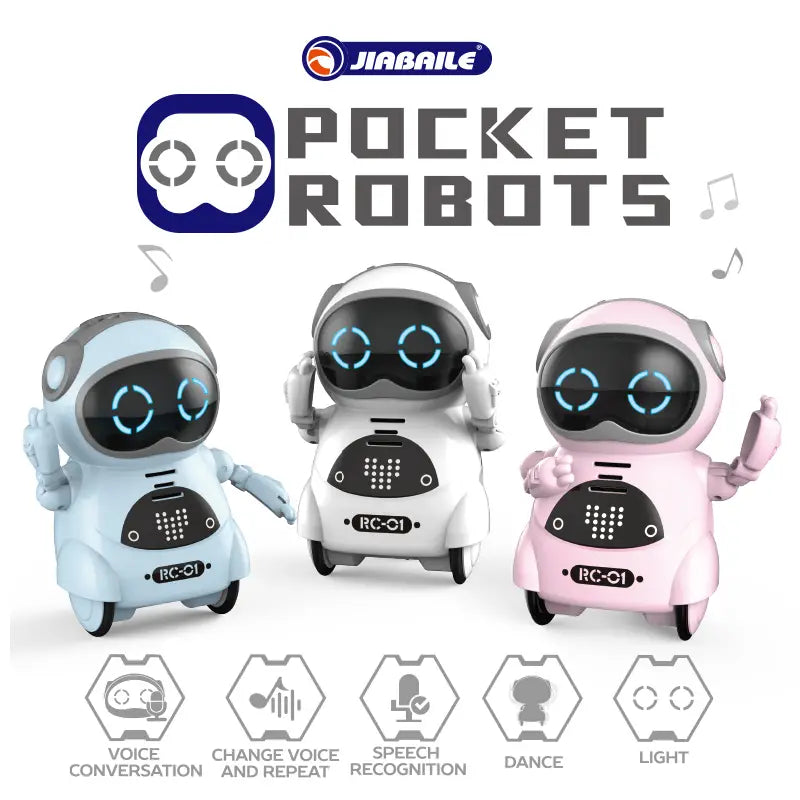 JIABAILE Interactive Mini RC Robot - Talking, Singing, Dancing & Storytelling, Perfect Gift For Kids, Christmas, Halloween, Thanksgiving Gifts