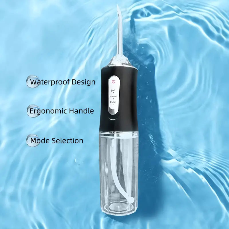 Portable USB Rechargeable Water Flosser - Deep Cleaning Teeth, Ergonomic Handle, Multiple Modes Selection For Home Use Perfect Gift