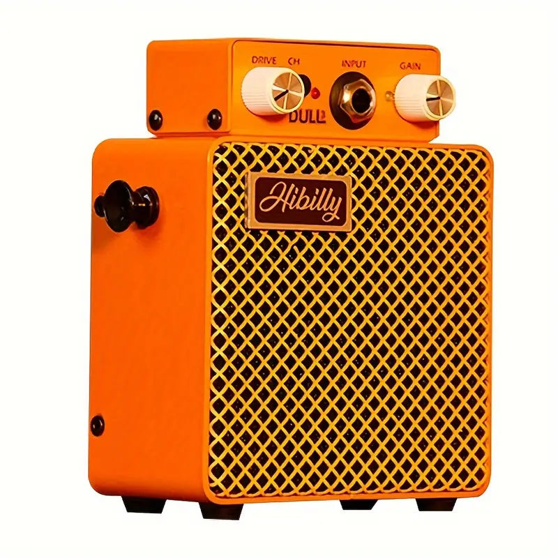 Mini Pocket Guitar Amp -  Orange Portable Micro Amplifier For Professional Performances & Practice Sessions, Rechargeable Battery Powered