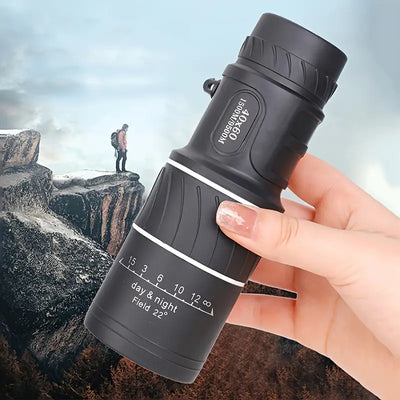 High Power 40x Monocular Telescope - HD Zoom Optics for Outdoor Exploration, Hunting, Bird Watching, and Sporting Events