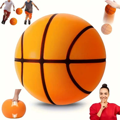 Silent Indoor Basketball - Soundless Training Elastic Sponge Ball, Children's Toys For Christmas, Halloween, Gifts