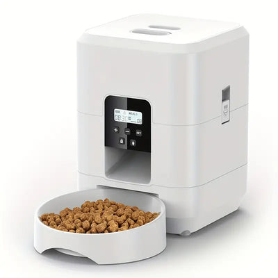 YABSTRIP Smart Automatic Pet Feeder - 67.63oz, Battery Powered & USB Dual Use, ABS Material, Timing Intelligent Dry Food Dispenser With No Battery, Suitable For Small Dogs And Cats