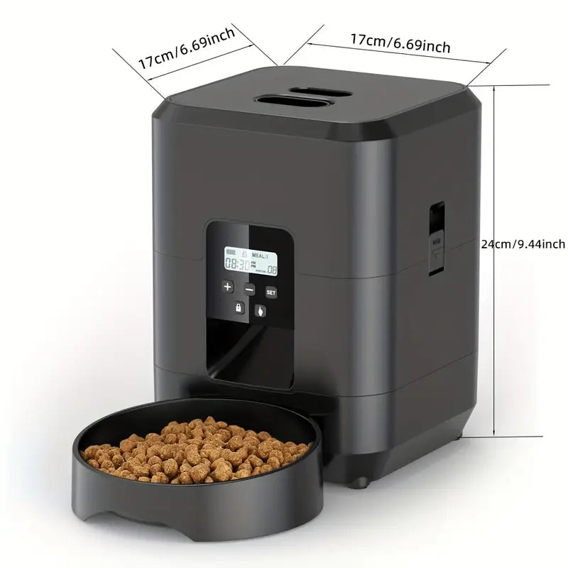 YABSTRIP Smart Automatic Pet Feeder - 67.63oz, Battery Powered & USB Dual Use, ABS Material, Timing Intelligent Dry Food Dispenser With No Battery, Suitable For Small Dogs And Cats