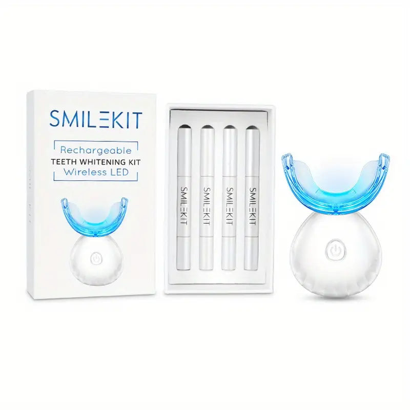 Smilekit Teeth Whitening Kit - LED Teeth Whitening Lamp, Teeth Color Card, Suitable For Men And Women, Perfect Gift Set