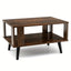 LIFEZEAL Retro Mid-Century Coffee Table - Retro Mid-Century Coffee Table With Storage Open Shelf Living Room